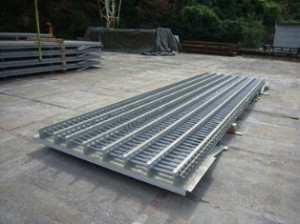 Photo of FRP Mold Panel for Concrete deck Under Construction